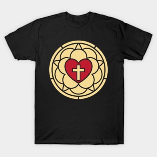 Rose Luther. Illustration of theology and confession of faith T-Shirt